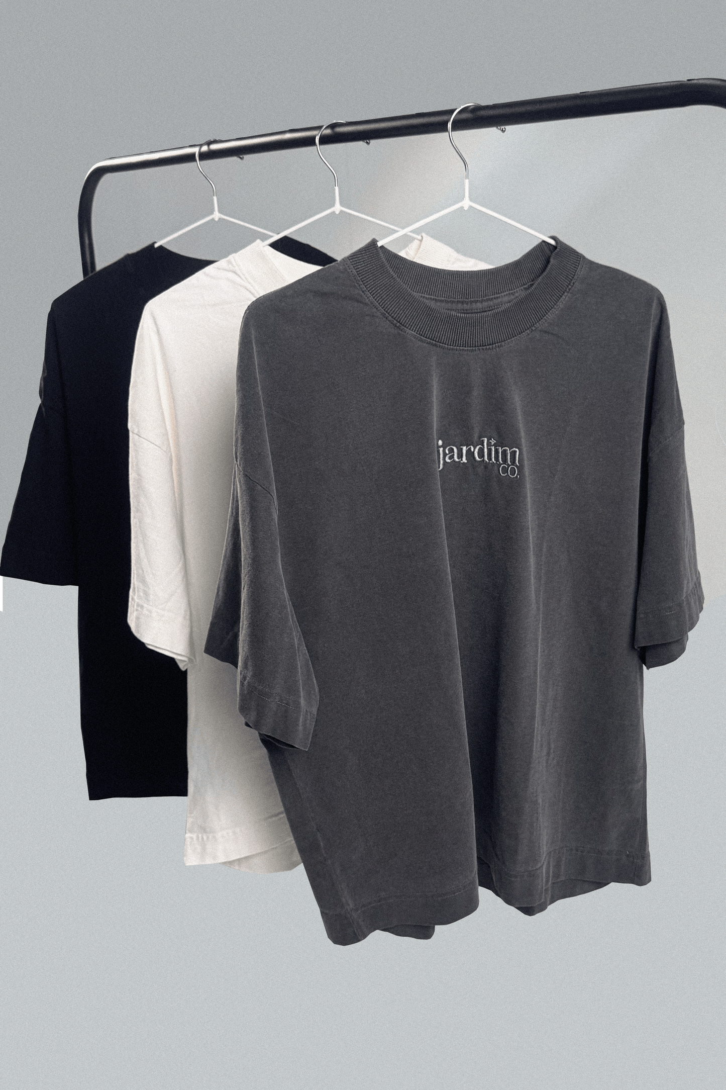 Pack 3 Boxy Tees Logo Bordada