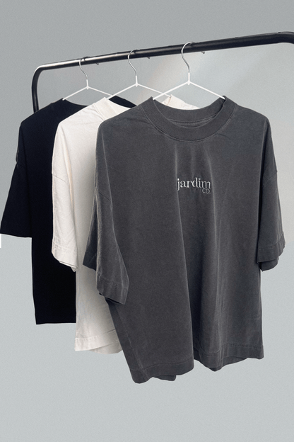 Pack 3 Boxy Tees Logo Bordada